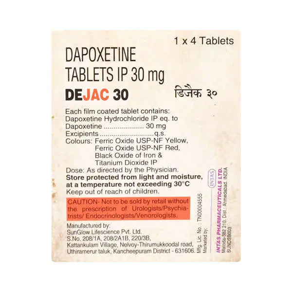 Dejac 30mg Tablet 4s