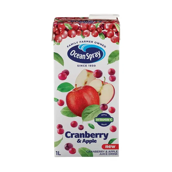 OCEAN SPRAY JUICE CRANBERRY APPLE 1LTR