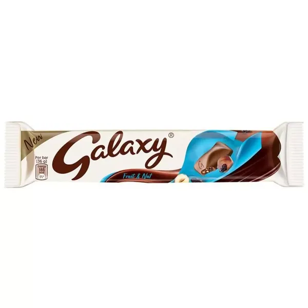 GALAXY CHOC FRUIT N NUT 43GM