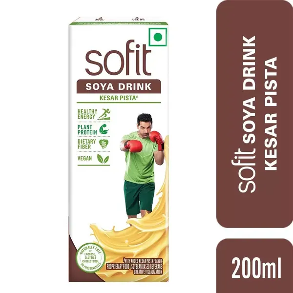SOFIT SOYA MILK KESAR PISTA 200ML