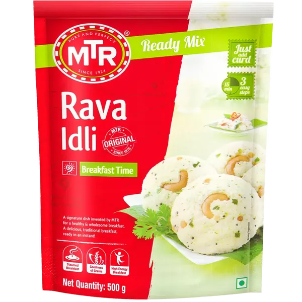 MTR READY/COOK RAVA IDLI 500GM