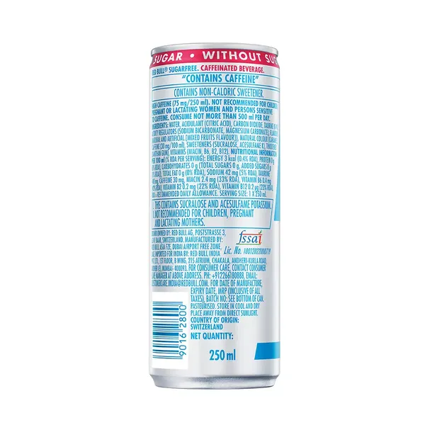 RED BULL ENERGY DRINK SF 250ML
