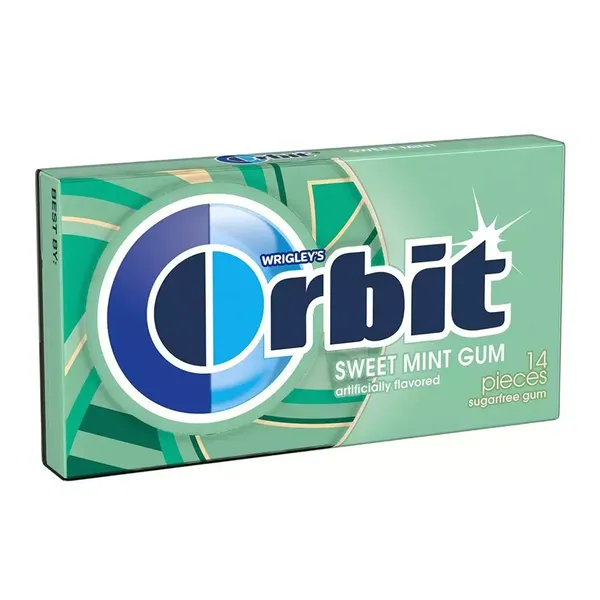 ORBIT CHEW GUM S/F SWEET MINT 14PC