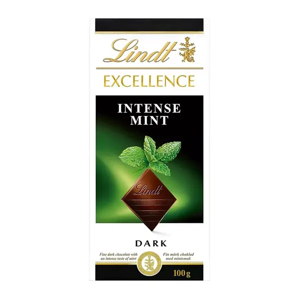 LINDT CHOC EXCE INTENSE MINT 100GM