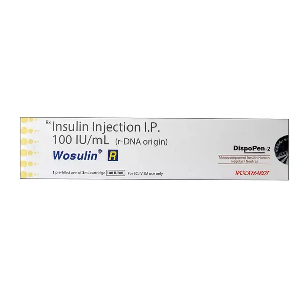WOSULIN-R 100IU DISPO PEN 3ML