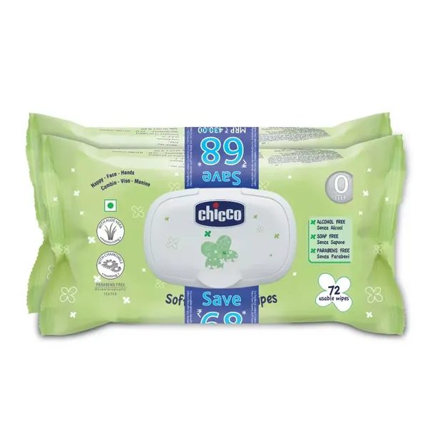 CHICCO BABY WIPES FLIP TOP 72 PCS