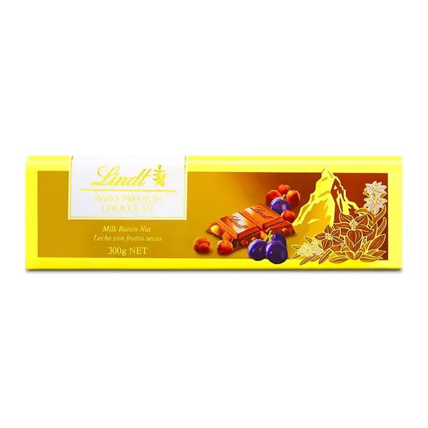 LINDT CHOC PREMIUM MILK HAZELNUT 300GM