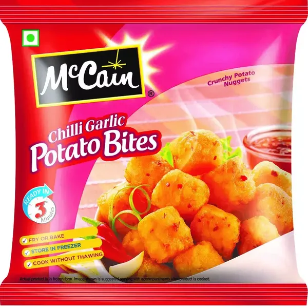 MCCAIN POTATO BITES CHILLI GARLIC 450GM