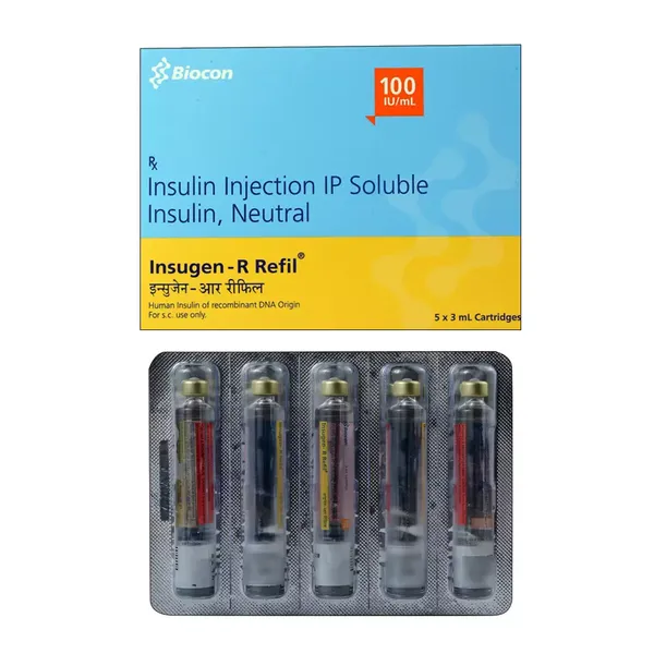INSUGEN-R 100IU 5X3ML