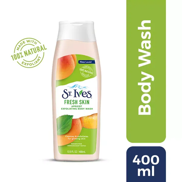 ST IVES B/WASH APRICOT 400ML