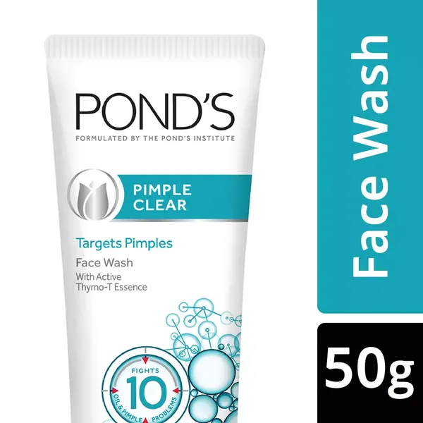 PONDS F/WASH PIMPLE CLEAR WHITE 50GM