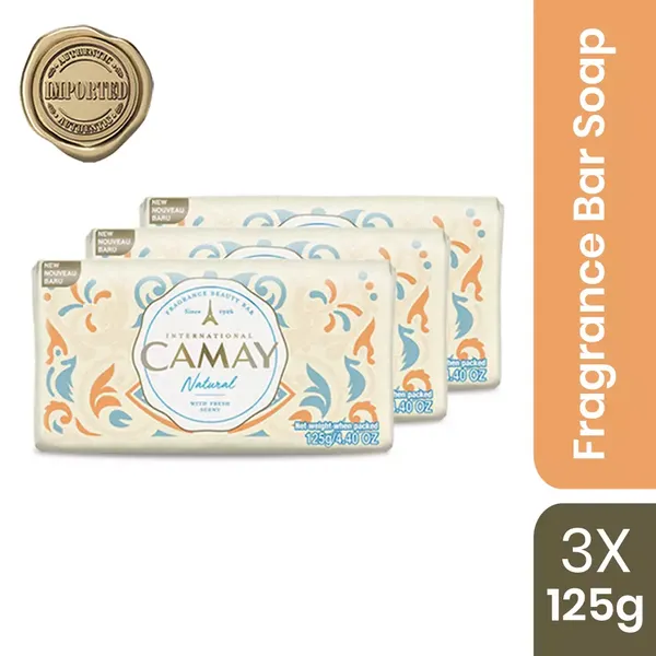 CAMAY SOAP NATUREL WHITE 125GM