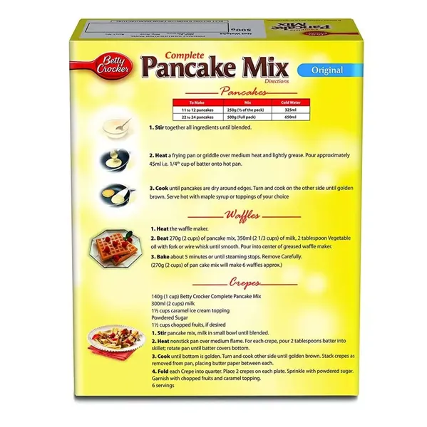BETTY PANCAKE MIX ORIGINAL 500GM