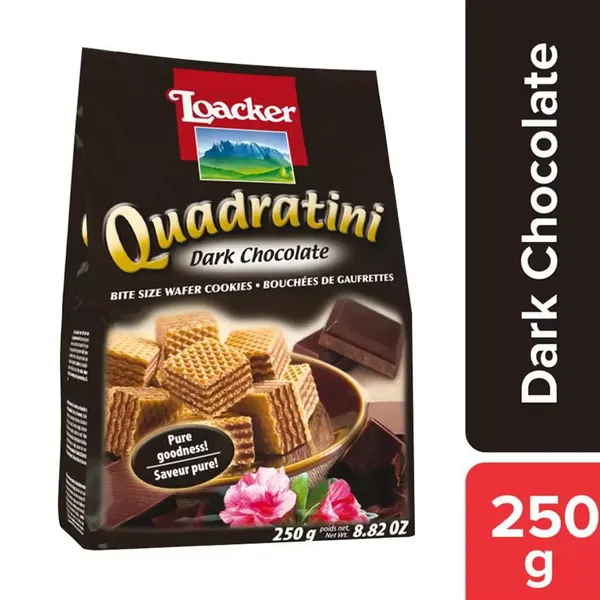 LOACKER BISC DARK CHOC 250GM