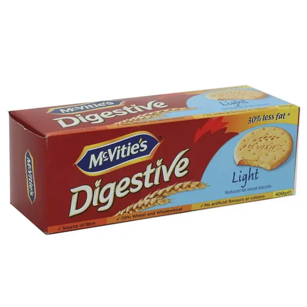 MCVITIES BISC DIGESTIVE LIGHT 400GM IMP