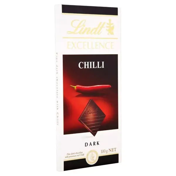 LINDT CHOC EXCE DARK CHILLI 100GM-I