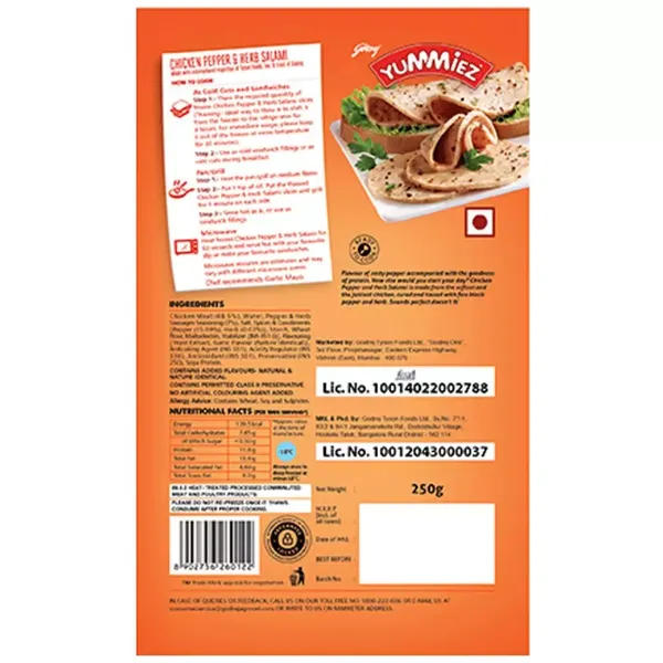 YUMMIEZ CHI SALAMI PEPPER 250GM
