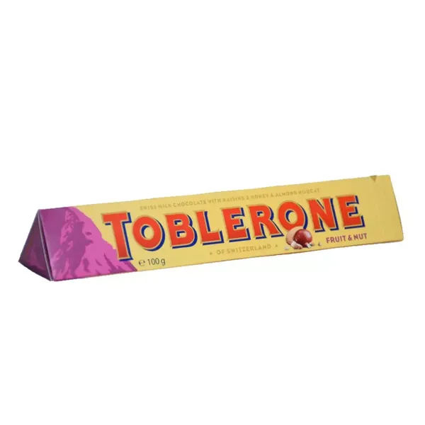 TOBLERONE CHOC FRUIT NUT 100GM
