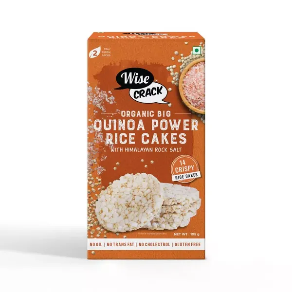WISECRACK ORGANIC QUINOA RICE CAKE 105GM
