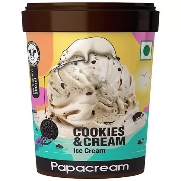 PAPACREAM I/C COOKIES &amp; CREAM 500ML
