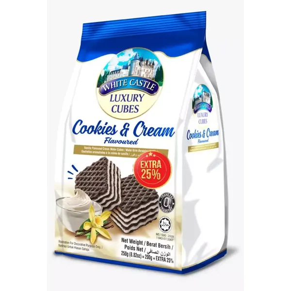 WHITE CASTLE CUBES COOKIES &amp; CRM 200GM
