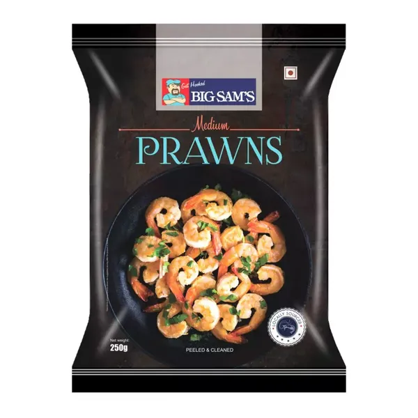 BIG SAM S PRAWNS MEDIUM 250GM