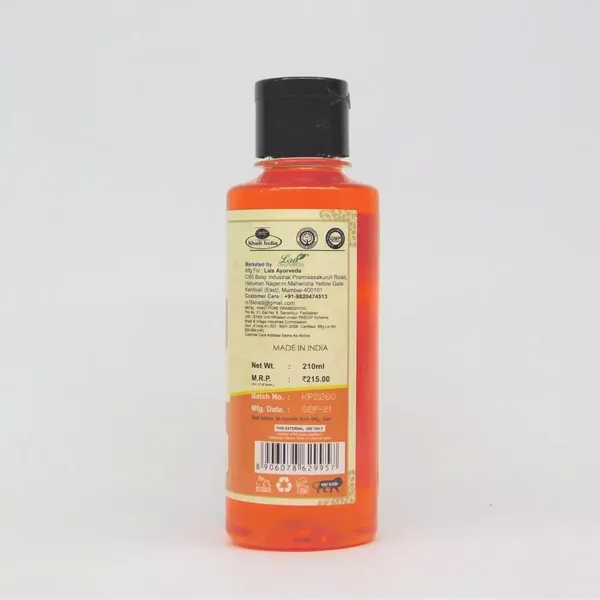 KHADI MASS/OIL ORANGE/LEMONGRASS 210ML