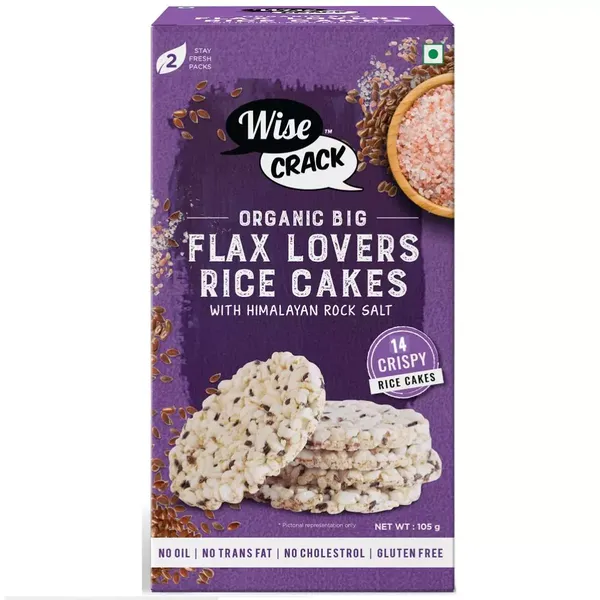 WISECRACK ORGANIC FLAX RICE CAKE 105GM