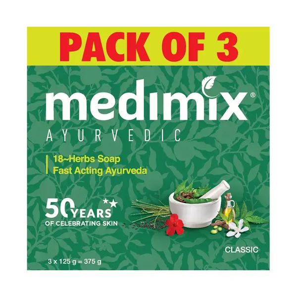 MEDIMIX SOAP 18HERB AYURVEDA 3X125GM