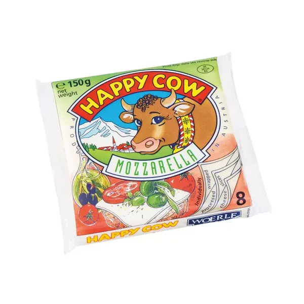 HAPPY COW CHEESE MOZZARELLA SLICES 150GM