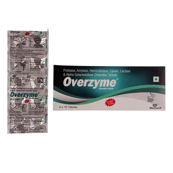 OVERZYME CHEWABLE 10TAB