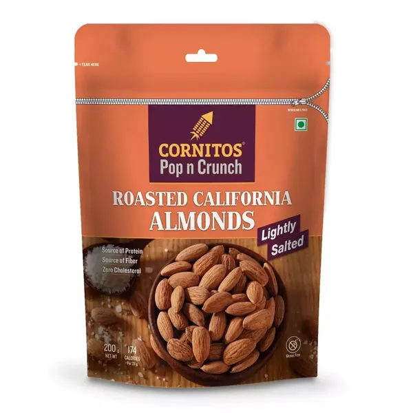 CORNITOS POP N CRUNCH  ALMOND LIGHTLY SALTED 200GM
