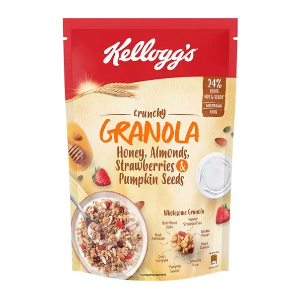 KELLOGGS GRANOLA HNY ALMN &amp; PSEEDS 450GM