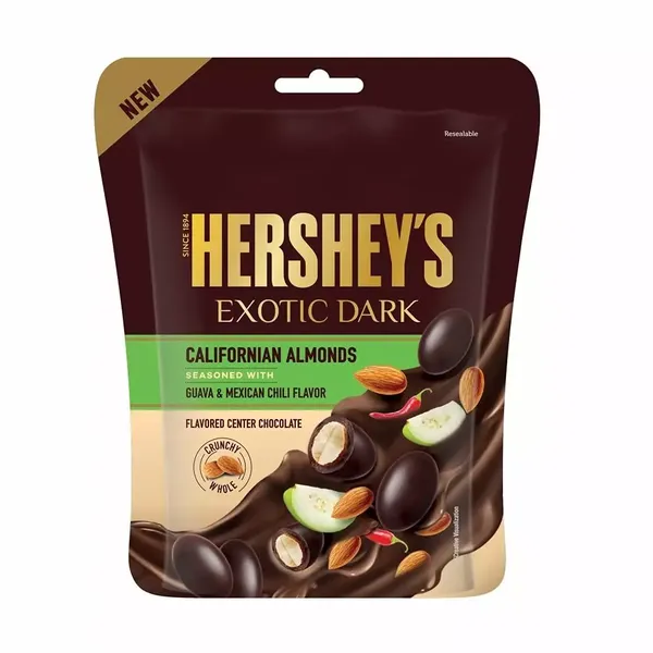 HERSHEY CHOC DARK ALMOND GUAVA 90GM