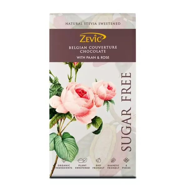 ZEVIC CHOC SF PAAN &amp; ROSE 96GM