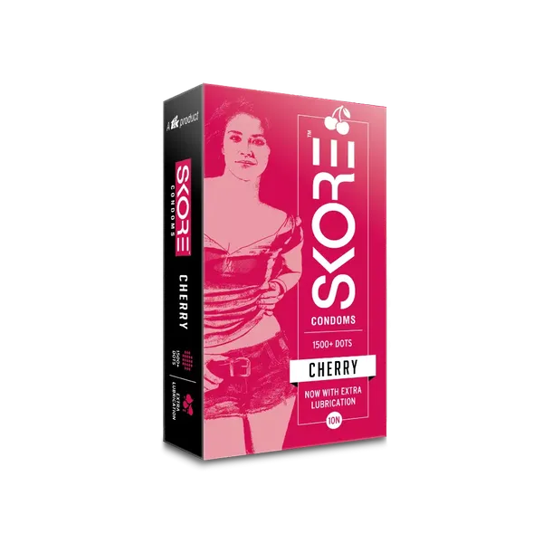 SKORE CONDOM CHERRY 10PC