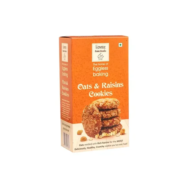 LOVELY BAKE OATS &amp; RAISIN COOKIES 200GM