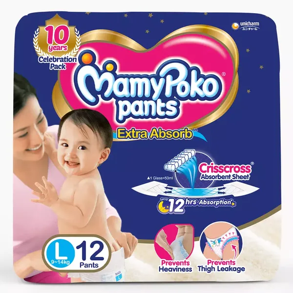 MAMY POKO DIAP PANTS L 12PC