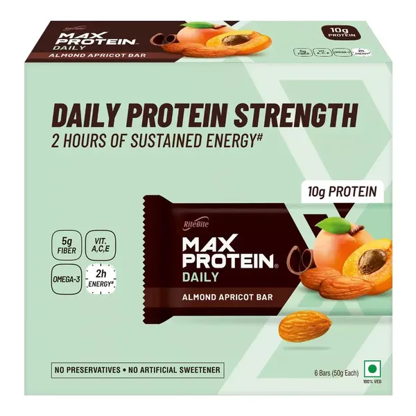 RITE B ENERGY BAR ALMND APRICOT 6X300GM