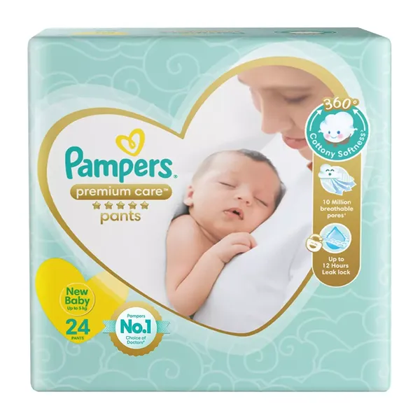 PAMP DIAP PREMIUM CARE PANTS N/B XS 24PC