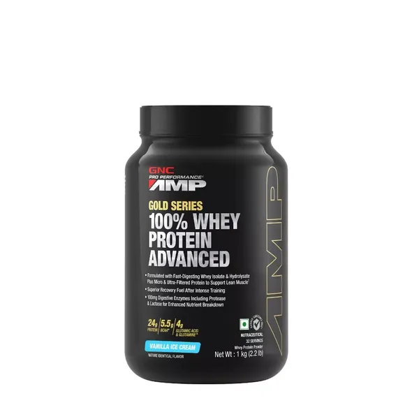 GNC AMP WHEY GOLD ADV 100% VANILA 1KG