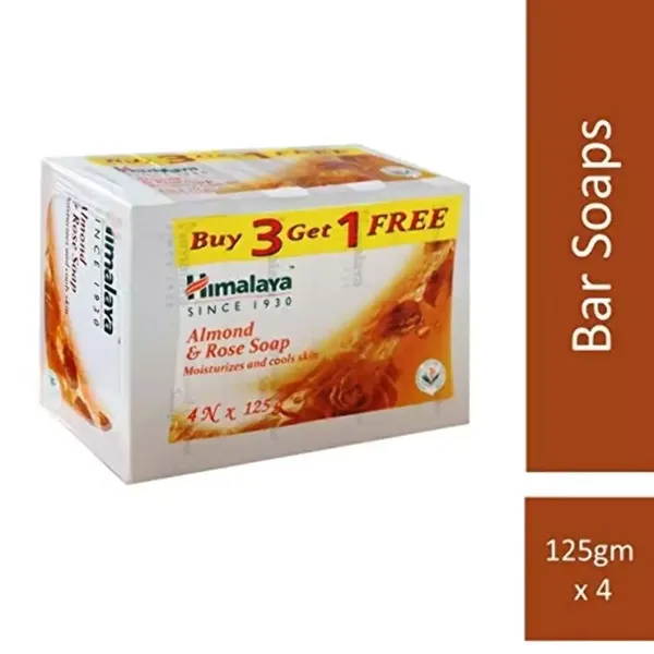 HIMA SOAP ALMOND/ROSE 4X125GM