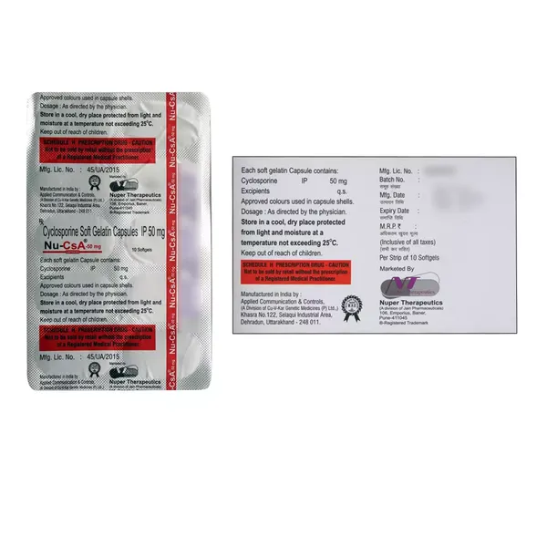 NU-CSA 50MG 10CAP