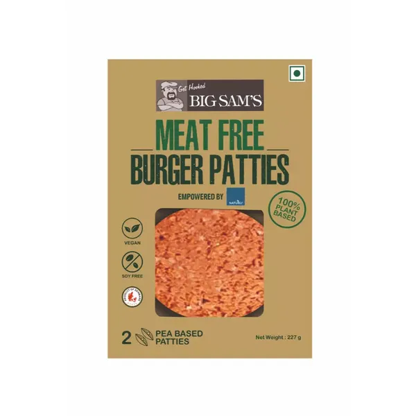 BIG SAM S PLANT BASED BURGER PATIES 225GM