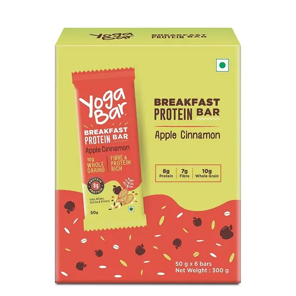 YOGA BAR B/FAST PROTEIN APPLE/CINNAMON 50GM