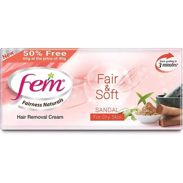 FEM FAIR &amp; SOFT SANDAL H/REM CRM 60GM