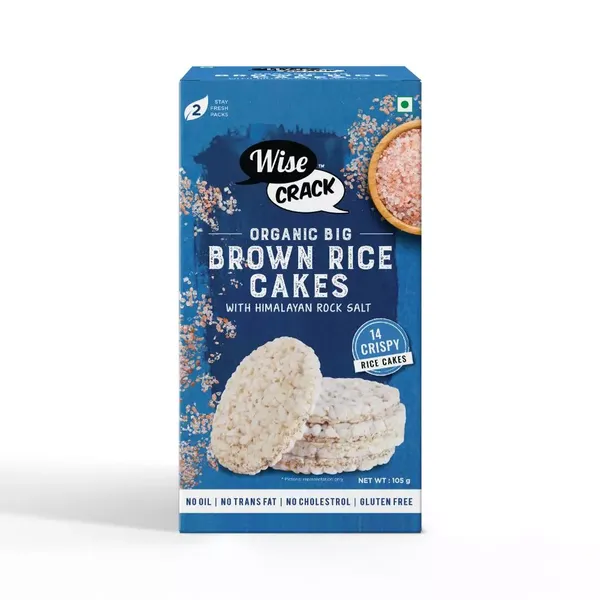 WISECRACK ORGANIC BROWN RICE CAKE 105GM