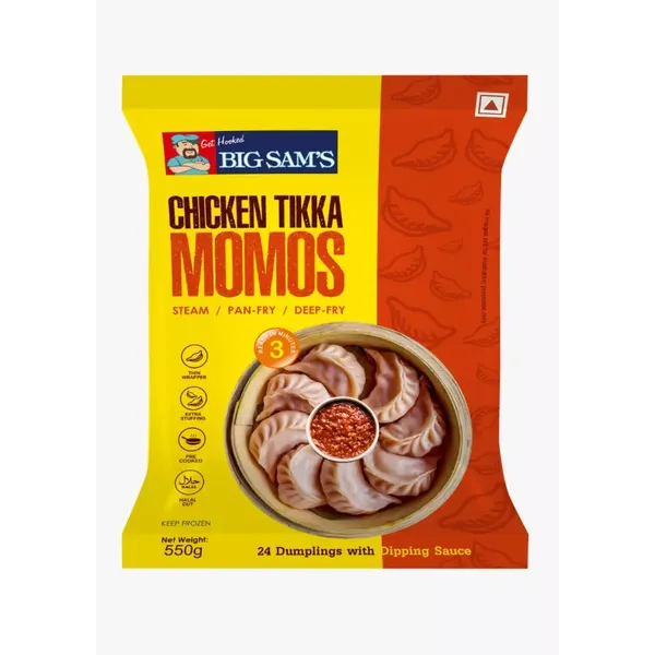 BIG SAM S CHICKEN TIKKA MOMOS 550GM
