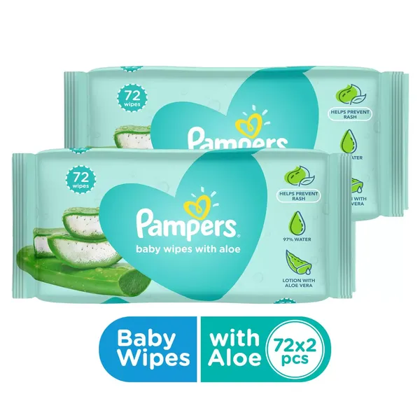 PAMPERS BABY WIPES COMBI PACK 2*72PC