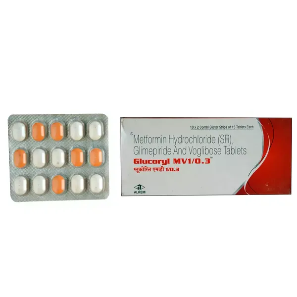 GLUCORYL-MV1/03MG 15TAB